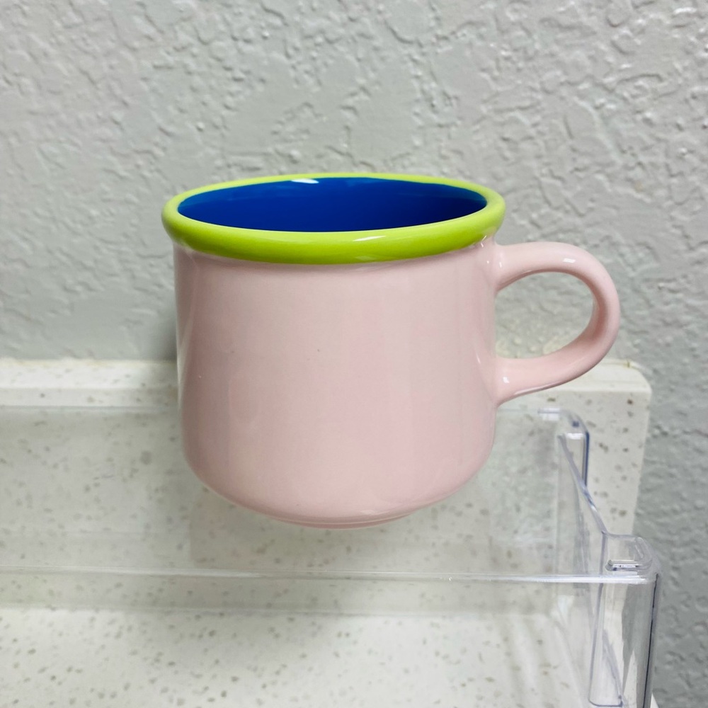 Pink Blue Ceramic Mug